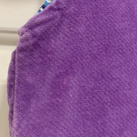 Children’s Place Purple Velveteen Jumper Dress 4T Storybook Bird Floral Appliqué - Picture 10 of 10